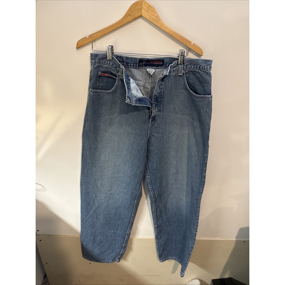 Vintage O'Neill Jeans Mens 36x 33 Blue Cotton Denim Straight Baggy Faded Relaxed